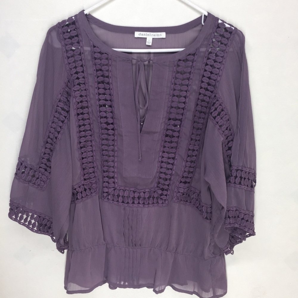 Daniel Rainn lavender purple blouse size S